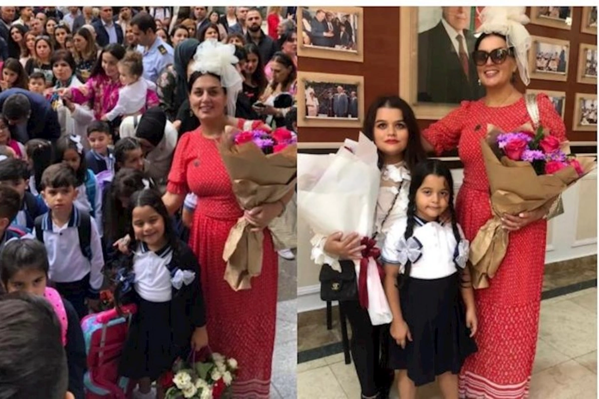 Nəvəsini birinci sinfə yola saldı — FOTOLAR
