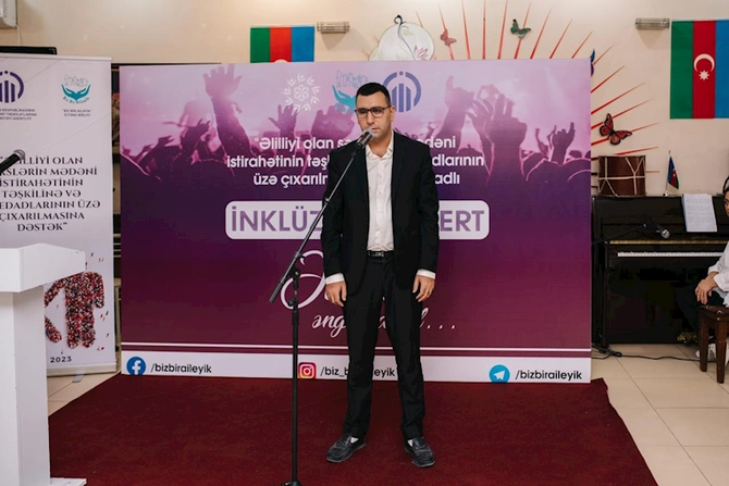 Əlilliyi olan şəxslərin istedadlarının üzə çıxarılmasına dəstək göstərilir — FOTOLAR