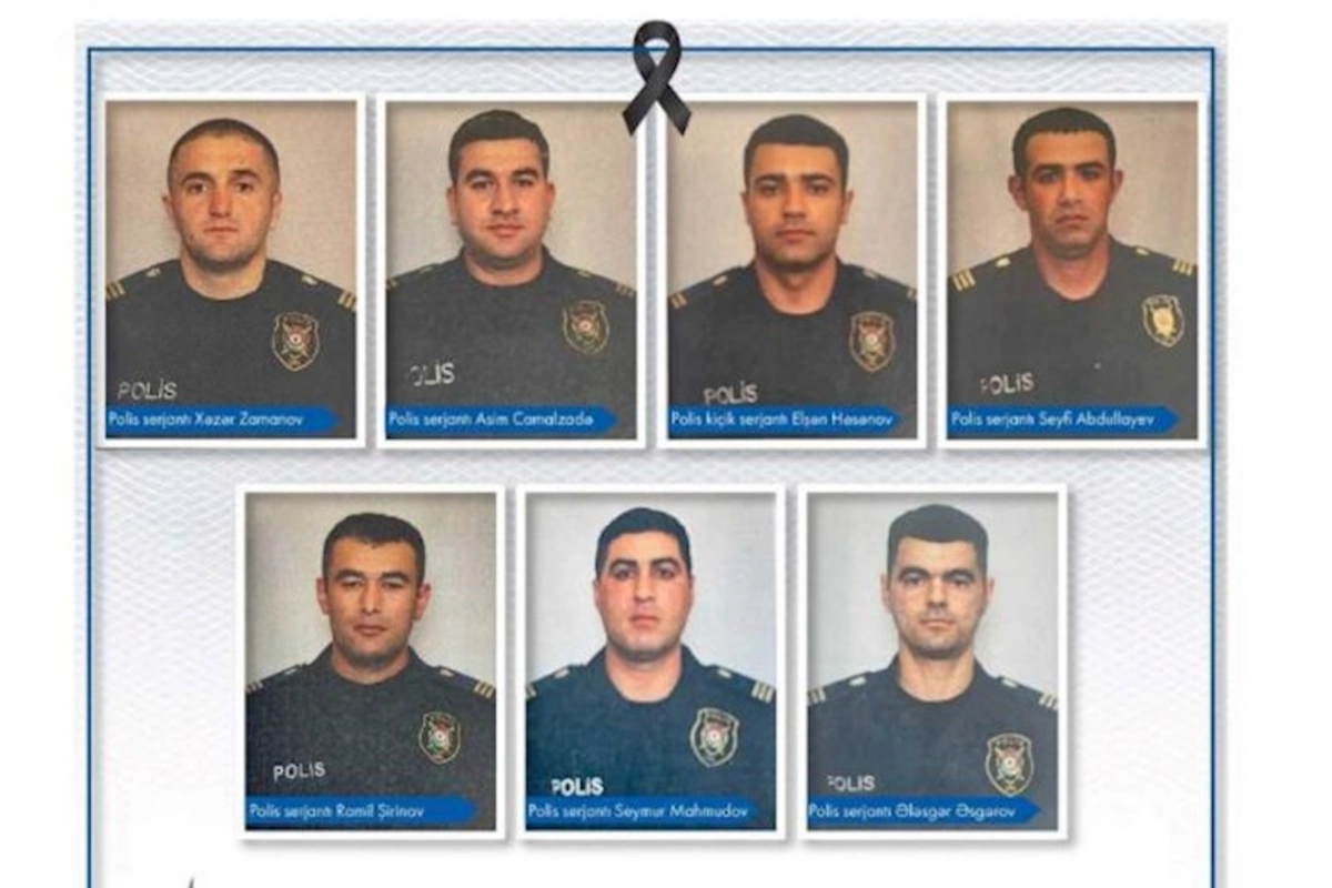 Mina partlayışında və qəzada həlak olan polislərin FOTOLARI