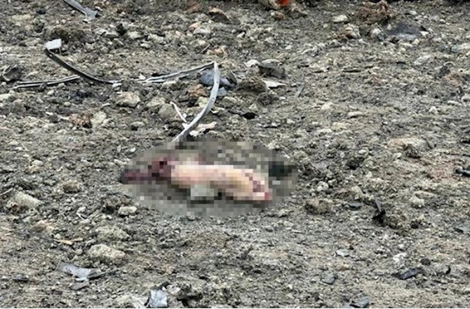 Mina partlayışlarının baş verdiyi yerdən FOTOLAR