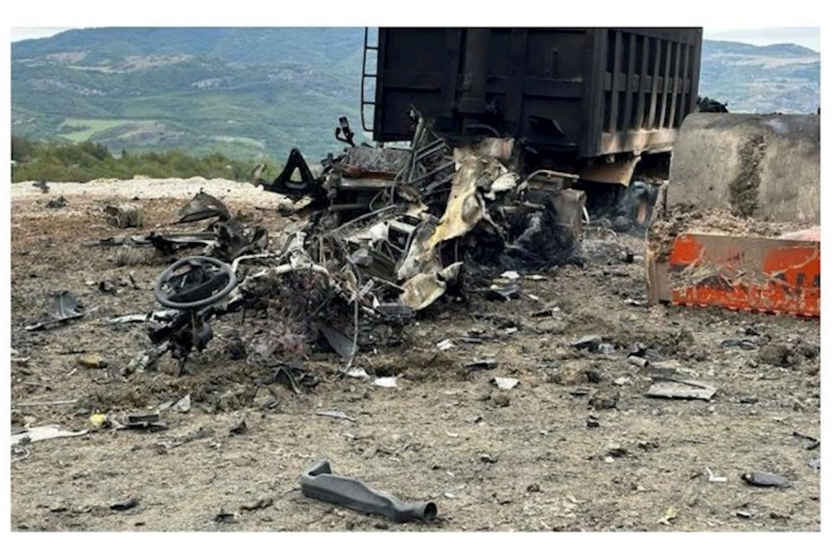 Mina partlayışlarının baş verdiyi yerdən FOTOLAR