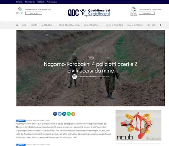 Dünya mediası ermənilərin Azərbaycana qarşı mina terrorundan yazır — FOTOLAR