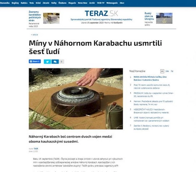 Dünya mediası ermənilərin Azərbaycana qarşı mina terrorundan yazır — FOTOLAR