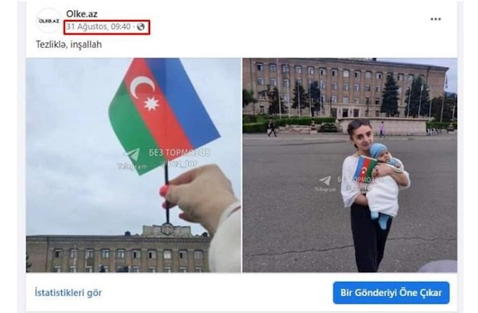 Xankəndidə Azərbaycan bayrağı viral oldu, amma... — FOTOFAKT