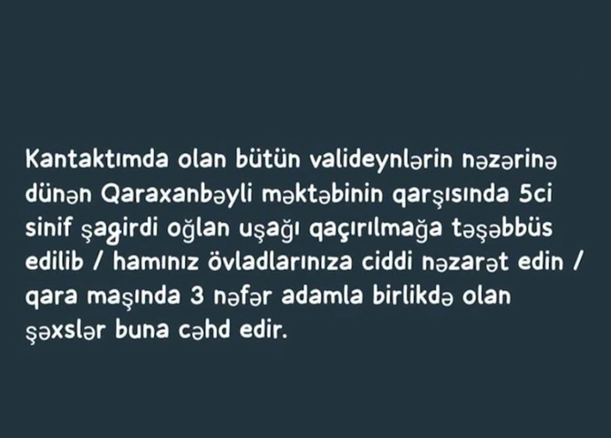 Naxçıvanda uşaq oğruları peyda olub? — Rəsmi açıqlama