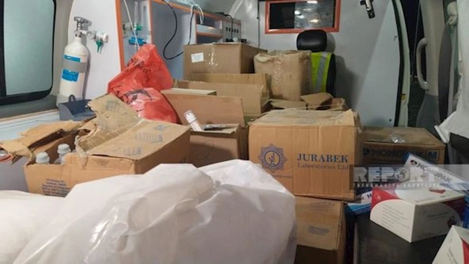 Bakıdan Xankəndinə tibbi yardım göndərilib — FOTOLAR