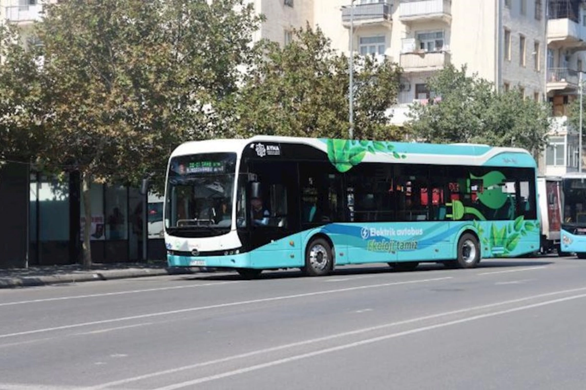 Bakıda ilk elektrik mühərrikli avtobus xəttə buraxıldı