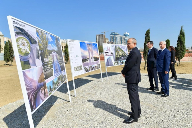 İqtisadiyyat Nazirliyinin kollektivi Zəfər Parkında olub — FOTOLAR