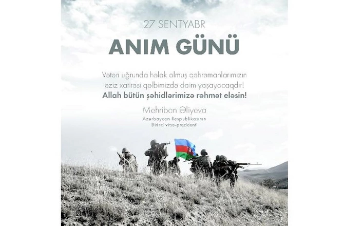 Mehriban Əliyevadan Anım Günü PAYLAŞIMI