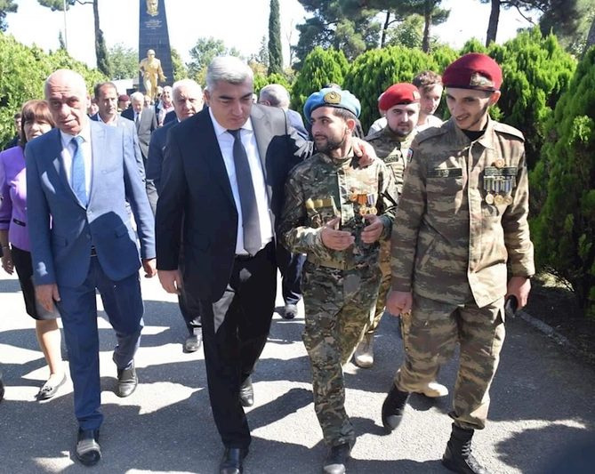 Azərbaycanın şimal bölgəsində şəhidlərin xatirəsi ehtiramla yad edildi — FOTOLAR