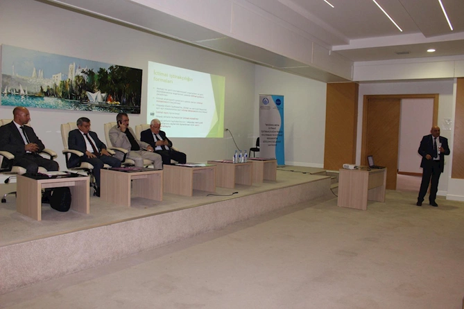 Regionlarda ictimai iştirakçılığın təmin olunması və ictimai nəzarətin gücləndirilməsi layihəsi üzrə ictimai müzakirə keçirilib Regionlarda ictimai iştirakçılığın təmin olunması və ictimai nəzarətin gücləndirilməsi layihəsi üzrə ictimai müzakirə keçirilib