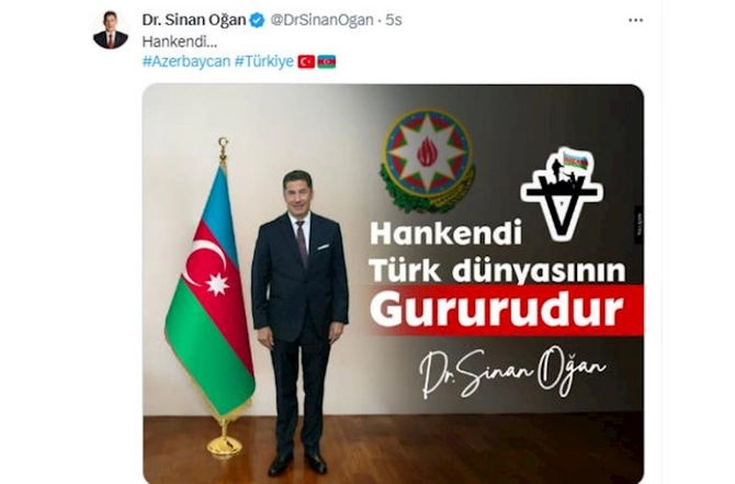 Sinan Oğandan Xankəndi paylaşımı: Türk dünyasının qürurudur — FOTO