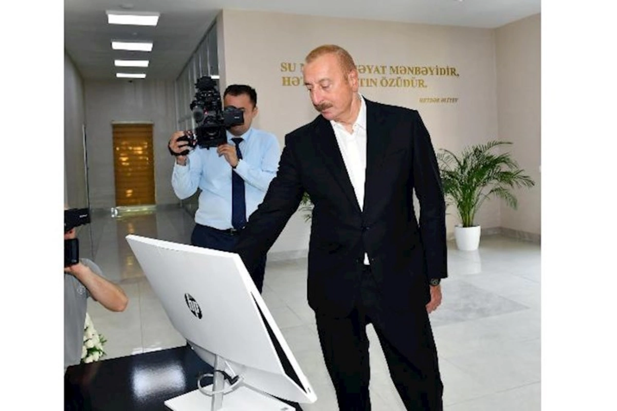 Prezident içməli su təchizatı sistemlərinin istismara verilməsi mərasimində iştirak etdi — YENİLƏNDİ
