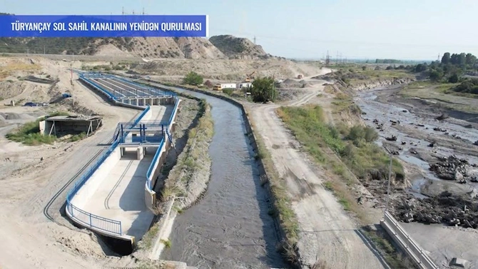 “Türyançay sol sahil kanalı” yenidən qurulur — FOTOLAR “Türyançay sol sahil kanalı” yenidən qurulur — FOTOLAR