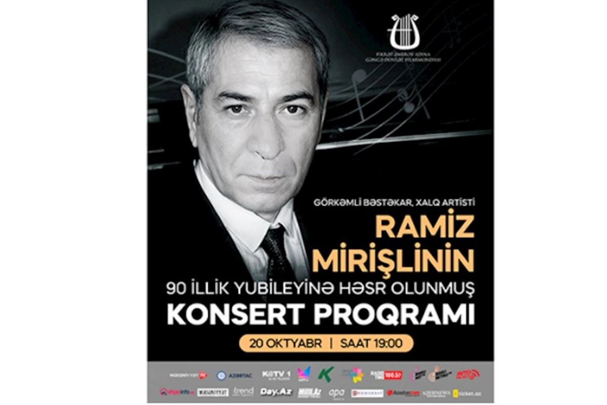 Gəncə Dövlət Filarmoniyasında Ramiz Mirişlinin 90 illiyi qeyd olunacaq