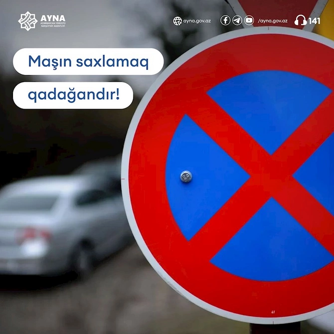 Bu küçələrdə maşın saxlamaq qadağan edildi
