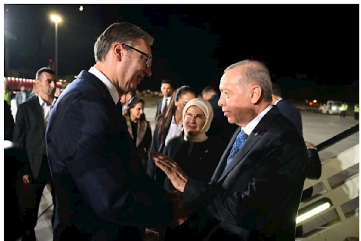 Ərdoğanı Serbiyada Prezidentin özü qarşıladı — FOTO