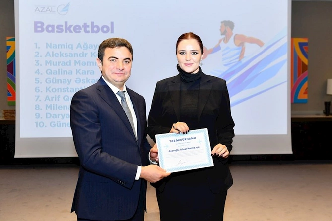 AZAL yarışlarda uğur qazanan əməkdaşlarını mükafatlandırıb — FOTOLAR AZAL yarışlarda uğur qazanan əməkdaşlarını mükafatlandırıb — FOTOLAR