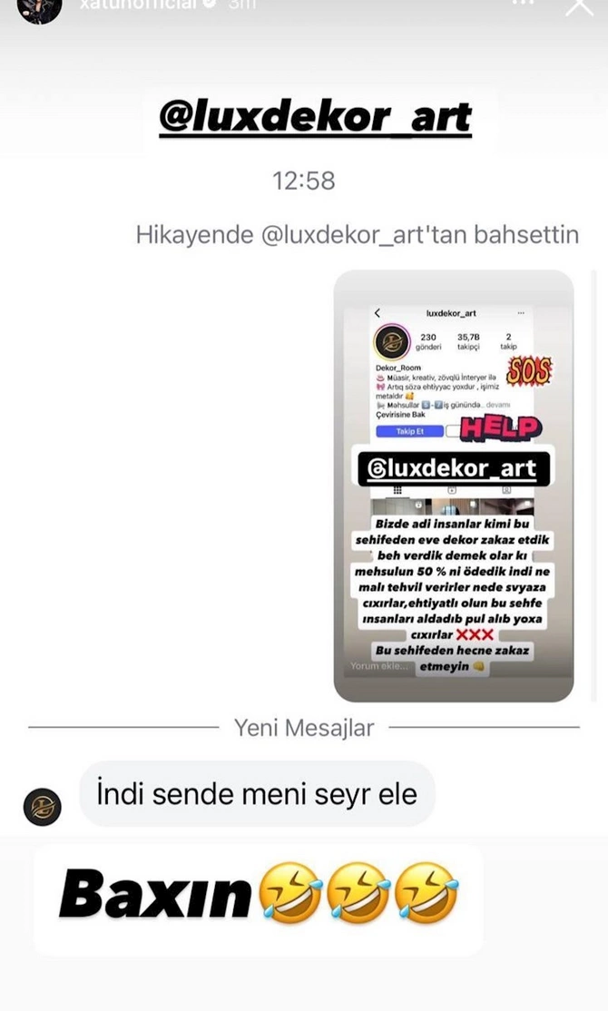 Xatunun pulunu alıb aldatdılar — FOTOLAR