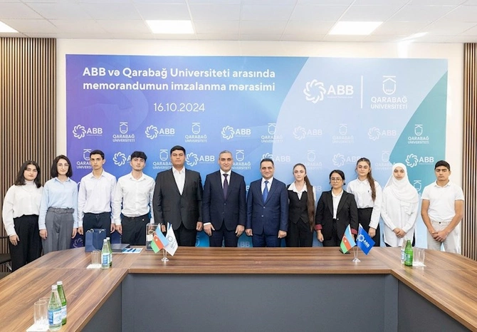 ABB Qarabağ Universiteti ilə əməkdaşlığa başladı — 30 xanım tələbəyə təqaüd veriləcək (FOTOLAR) ABB Qarabağ Universiteti ilə əməkdaşlığa başladı — 30 xanım tələbəyə təqaüd veriləcək (FOTOLAR)