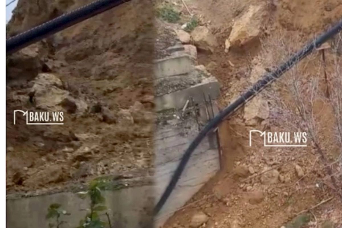 Bakıda sürüşmə baş verib — VİDEO