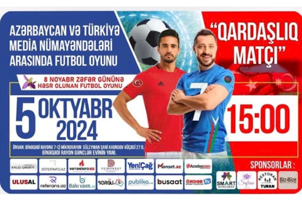 Türkiyə və Azərbaycan jurnalistləri arasında qardaşlıq matçı baş tutacaq