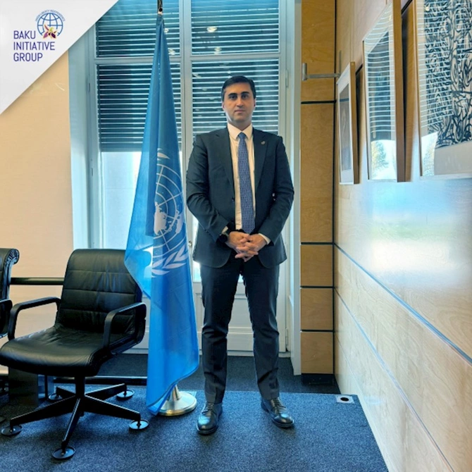 BMT-nin İnsan Hüquqları Komitəsinin iclasında BTQ-nin icraçı direktoru Abbas Abbasov bəyanatla çıxış edib — FOTOLAR