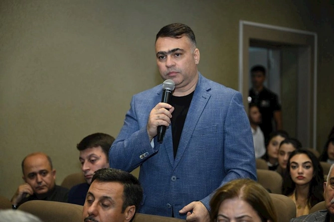 Adil Kərimli Mədəniyyət və İncəsənət Universitetinin kollektivi ilə görüşüb — FOTOLAR