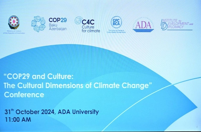 “COP29 və mədəniyyət: iqlim dəyişikliyinin mədəni ölçüləri” mövzusunda konfrans keçirilib — FOTOLAR “COP29 və mədəniyyət: iqlim dəyişikliyinin mədəni ölçüləri” mövzusunda konfrans keçirilib — FOTOLAR