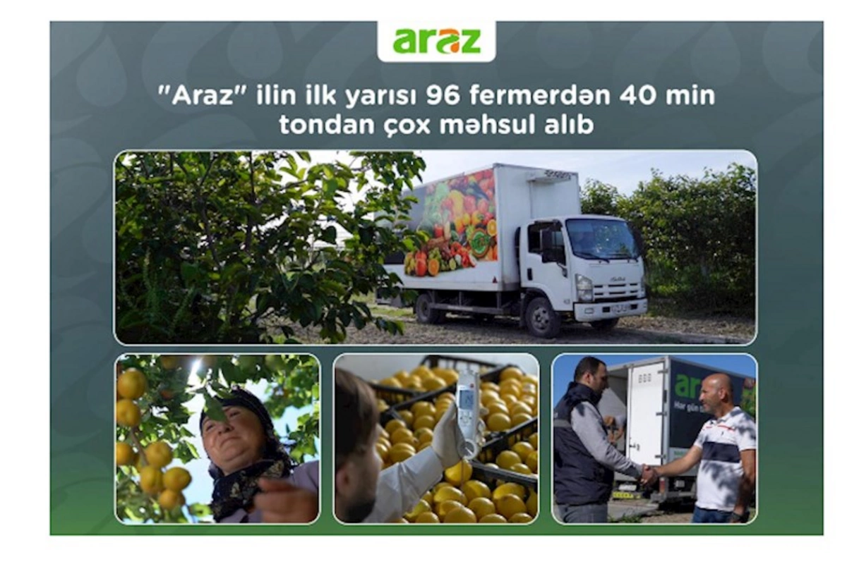 Araz supermarketlər şəbəkəsi ilin ilk yarısı 96 fermerdən 40 min tondan çox məhsul alıb