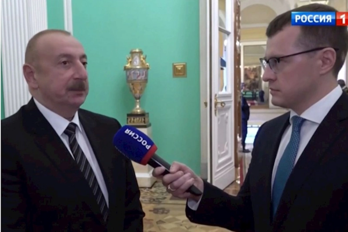 Prezident İlham Əliyev Moskvada Rossiya-1 televiziya kanalına müsahibə verib