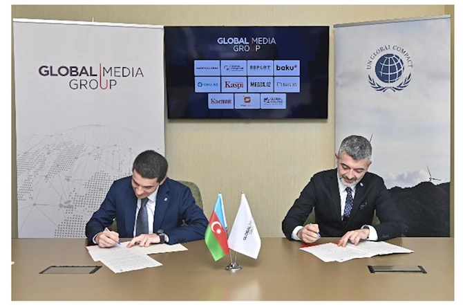 Global Media Group və BMT-nin Qlobal Sazişi arasında memorandum imzalandı — FOTOLAR