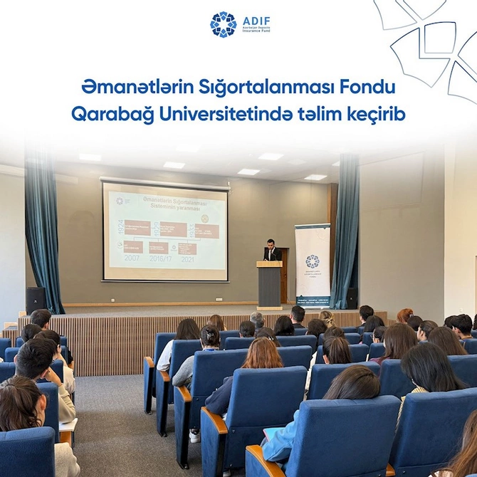 Əmanətlərin Sığortalanması Fondu Qarabağ Universitetində təlim keçirib — FOTOLAR