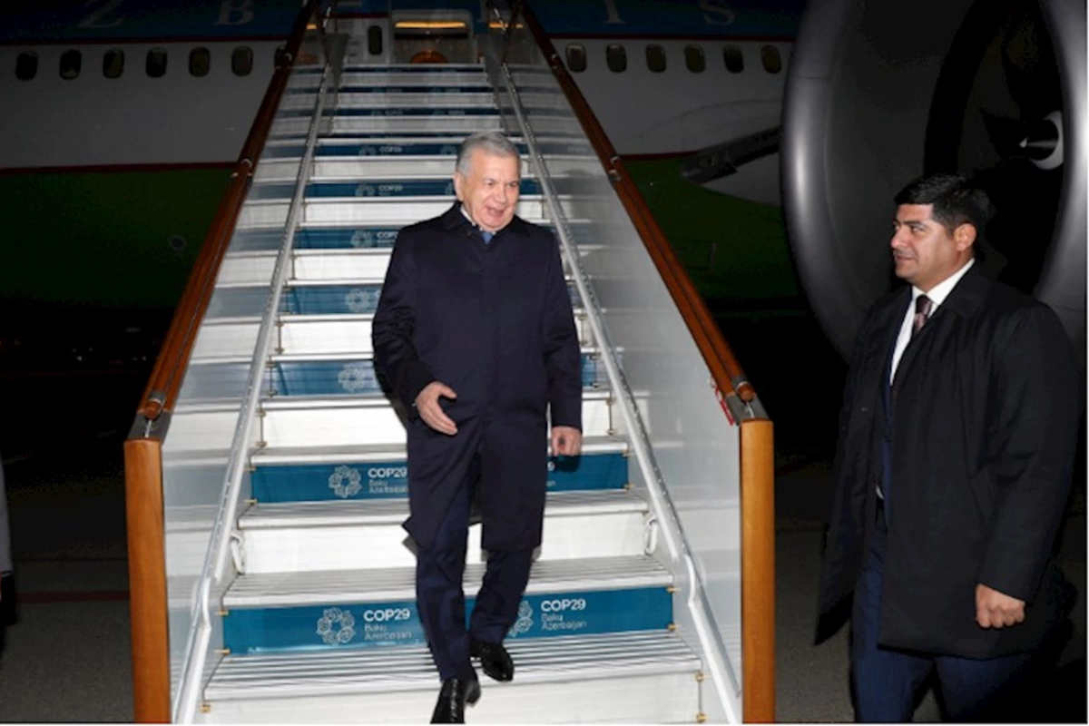 Özbəkistan Prezidenti iqlim sammitində iştirak etmək üçün Azərbaycana gəlib