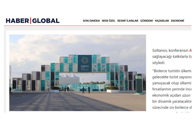 “Haber Global”: Bakıda keçirilən COP29-da planetin ekologiyasının gələcəyi müzakirə olunur — FOTOLAR “Haber Global”: Bakıda keçirilən COP29-da planetin ekologiyasının gələcəyi müzakirə olunur — FOTOLAR