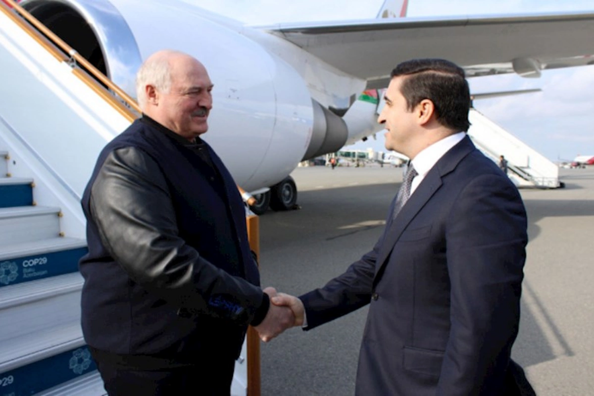 Belarus Prezidenti COP29-da iştirak etmək üçün Bakıya gəlib