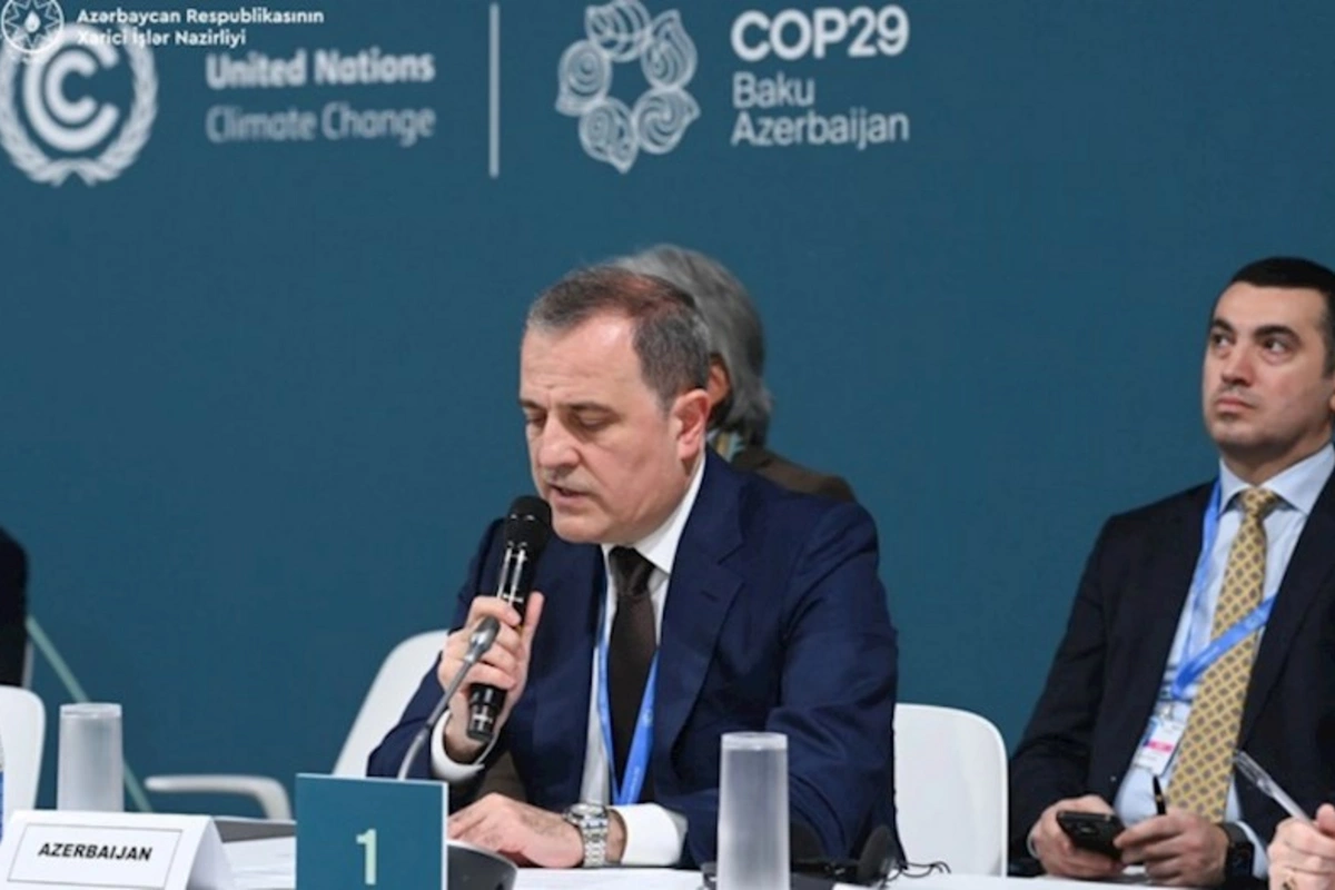 Ceyhun Bayramov İqlim maliyyəsi mövzusunda yüksək səviyyəli dəyirmi masa müzakirələrində çıxış edib