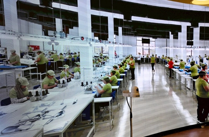 Prezidentlər videobağlantı vasitəsi ilə Xankəndidə tikiş fabrikinin açılışında iştirak etdilər — FOTOLAR (YENİLƏNİB) Prezidentlər videobağlantı vasitəsi ilə Xankəndidə tikiş fabrikinin açılışında iştirak etdilər — FOTOLAR (YENİLƏNİB)