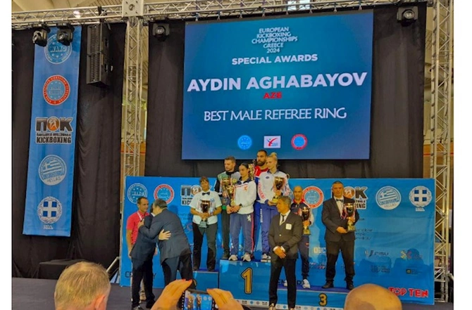 Azərbaycanlı hakim Yunanıstanda mükafata layiq görülüb — FOTOLAR