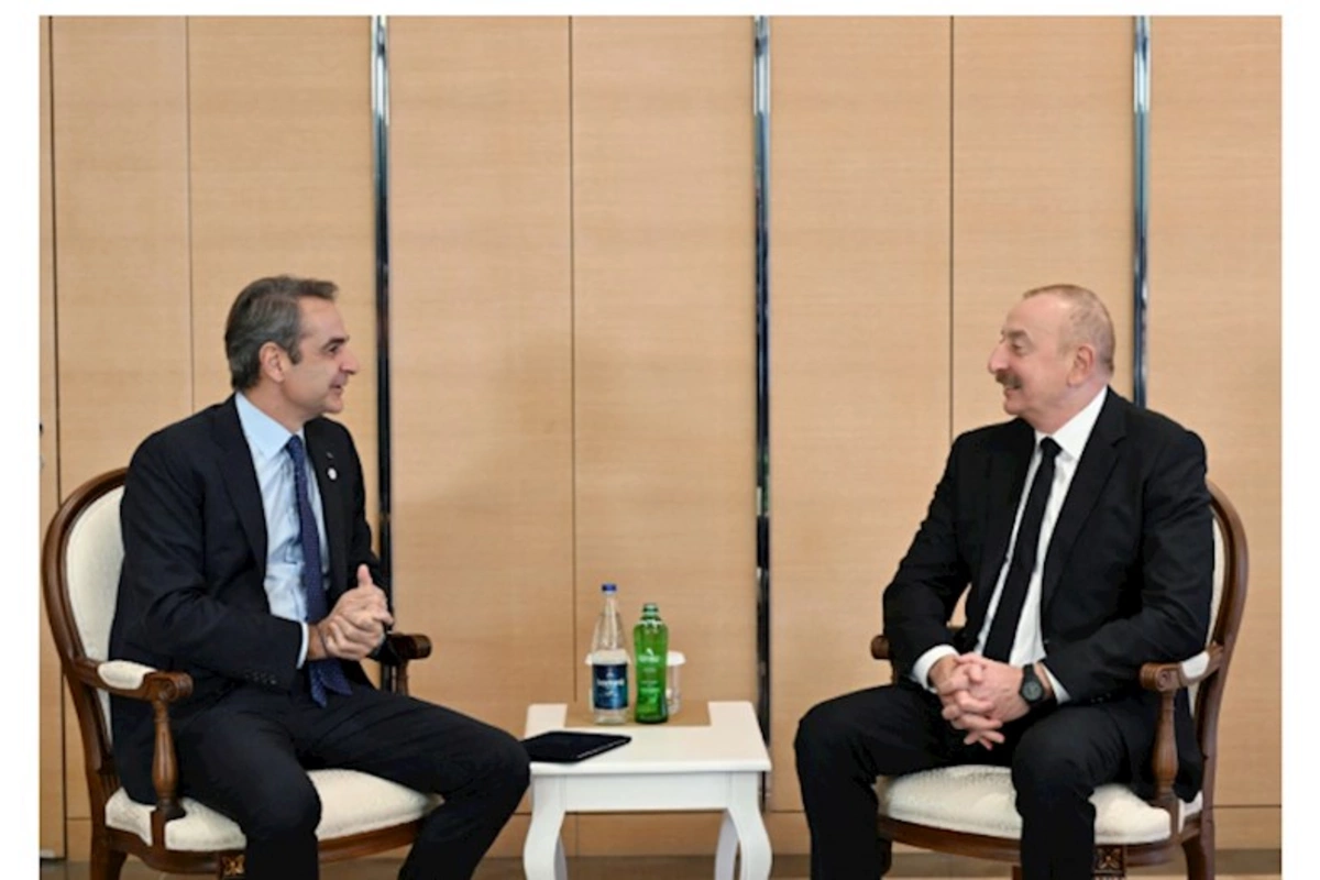 İlham Əliyev Yunanıstanın baş naziri ilə görüşüb