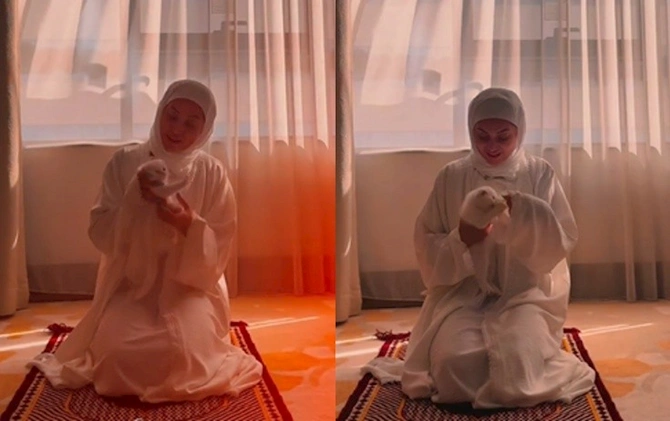 Ayan hicab bağladı — FOTO