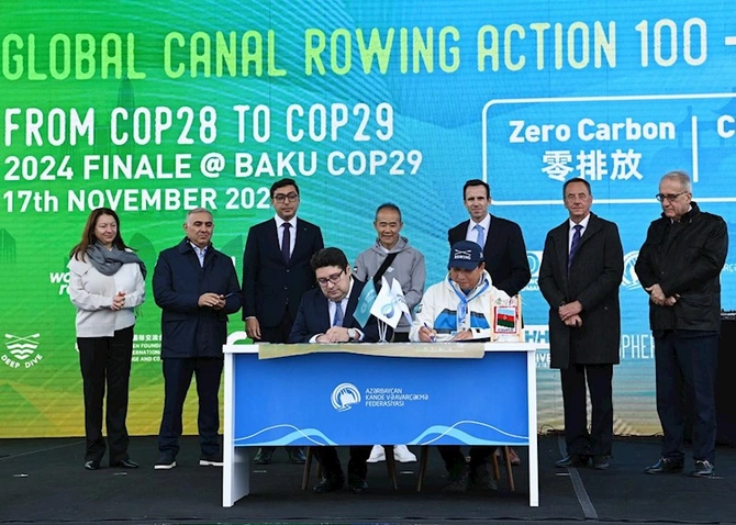 AKAF COP29-la bağlı avarçəkmə yürüşü təşkil etdi — FOTOLAR