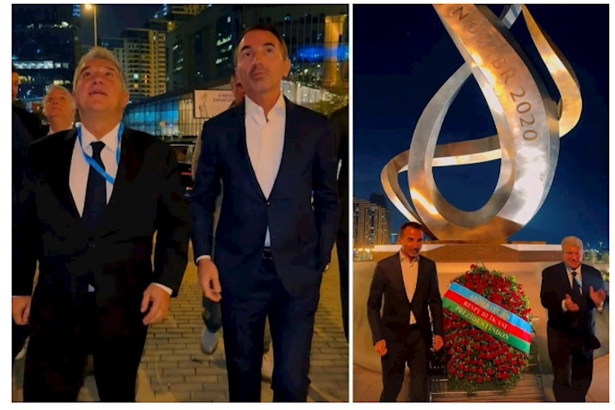 ''Barselonanın prezidenti Zəfər parkını ziyarət edib — VİDEO