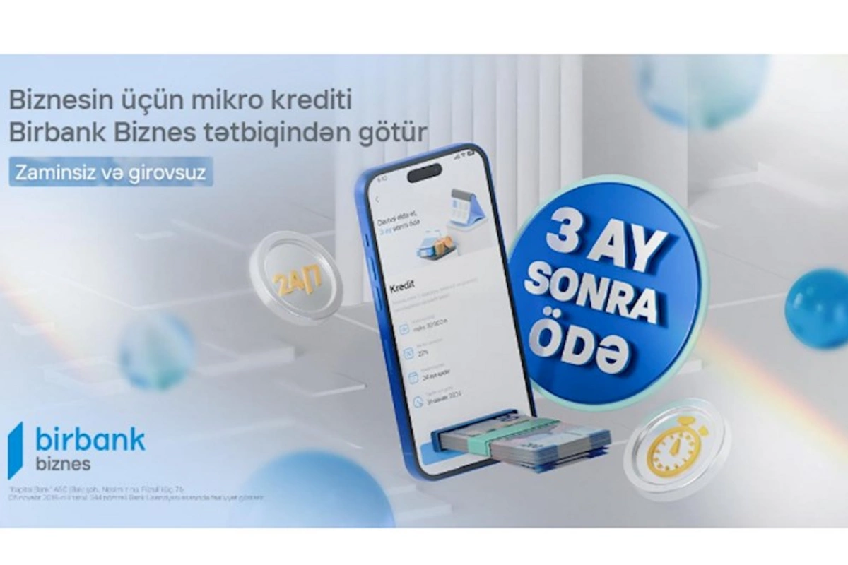 Biznes kreditinizi indi alın, 3 ay sonra ödəməyə başlayın!