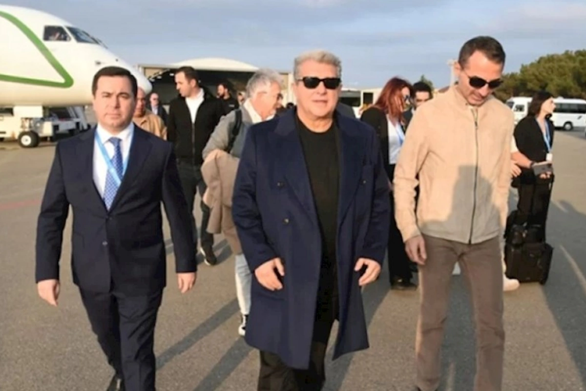 Barselona Xuan Laportanın Bakı səfəri ilə bağlı video paylaşdı — VİDEO