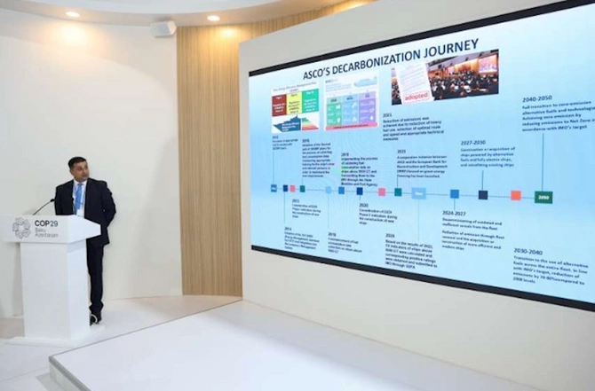 “Gələcəyə səfər: dayanıqlı sabah üçün dənizçilikdə dekarbonizasiya” mövzusunda müzakirələr aparılıb — FOTOLAR