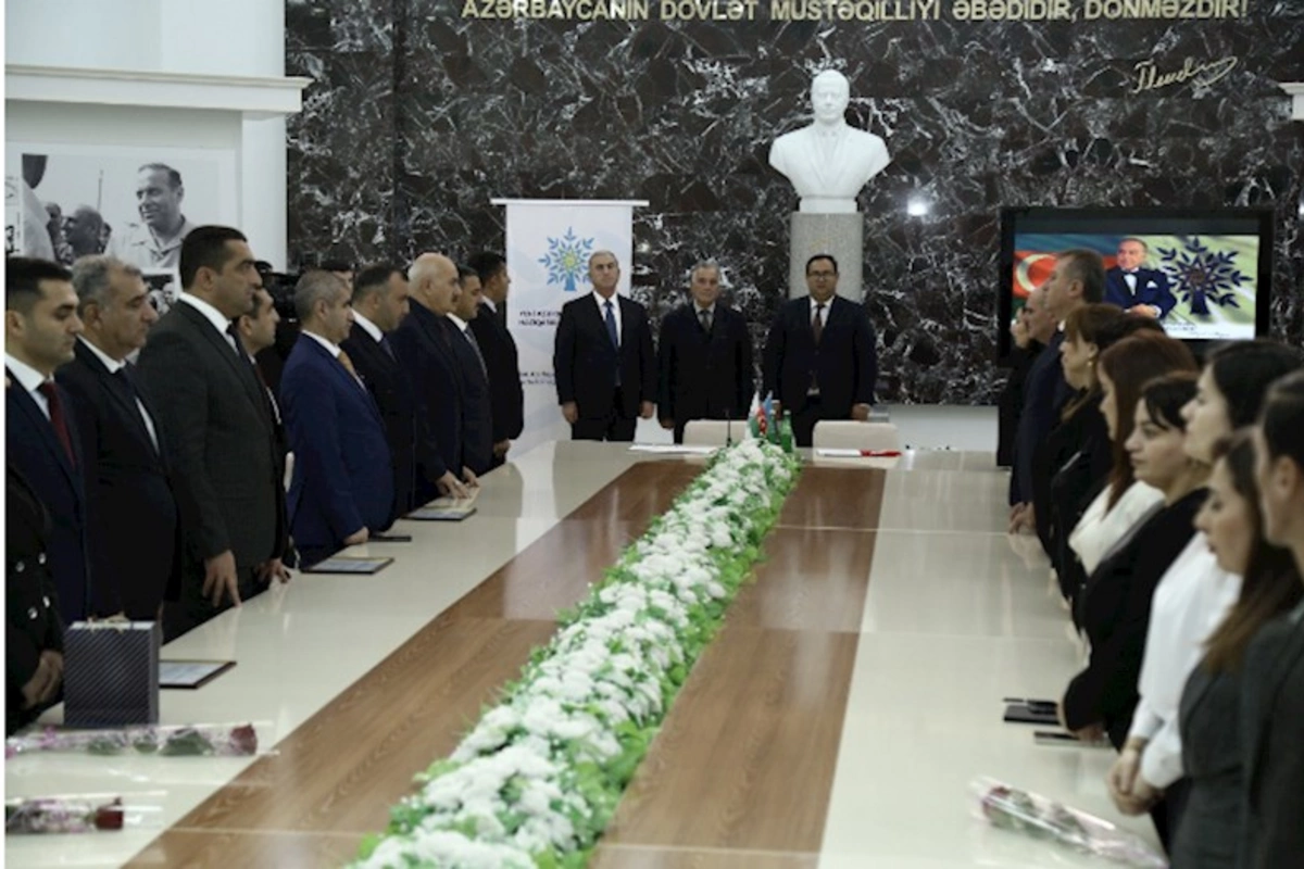 Hacıqabulda Yeni Azərbaycan Partiyasının təsis edilməsinin 32 illiyi münasibəti ilə tədbir keçirildi — FOTOLAR
