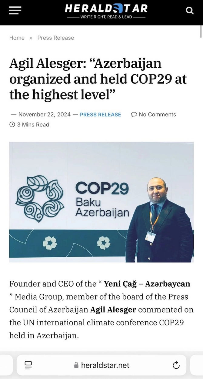 Aqil Ələsgər 8 ölkənin mediasına COP29 barədə danışdı — FOTOLAR