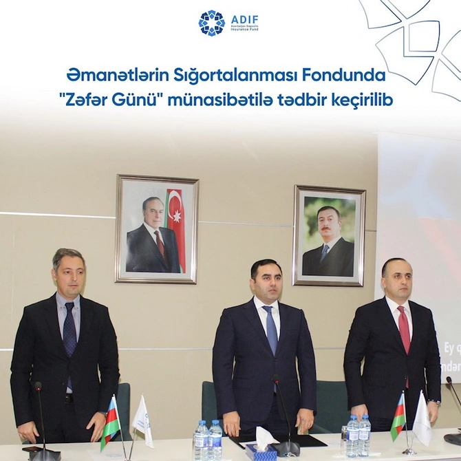 Əmanətlərin Sığortalanması Fondunda Zəfər Günü münasibətilə tədbir keçirilib — FOTOLAR Əmanətlərin Sığortalanması Fondunda Zəfər Günü münasibətilə tədbir keçirilib — FOTOLAR