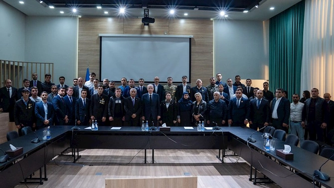 Zəfər Günü ilə bağlı ETSN-də görüş keçirilib — FOTOLAR